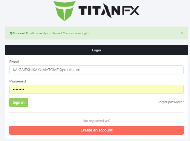 海外fx titanfx クライアントキャビネットにログイン